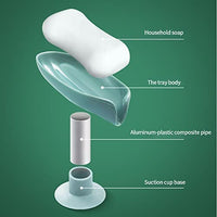Leaf Shaped Self-Draining Soap Holder with Suction Cup