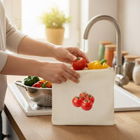 Cotton Reusable Vegetable Bags for Fridge