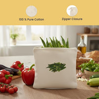 Cotton Reusable Vegetable Bags for Fridge