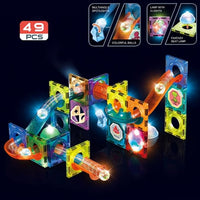 Light Magnetic Tiles- Building Blocks for Kids 3D