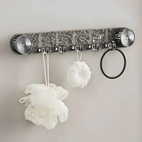 5 Hook Crystal Design Transparent Vacuum Suction Cup Wall Hook