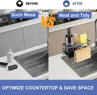 Draining Sink Organizer Caddy with Soap Tray