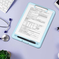 A4 Clip Pad/Clipboard with Storage Case for Paper and Document Storage