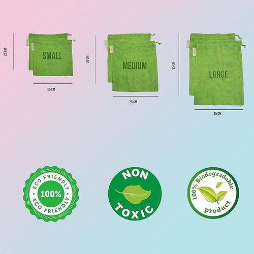 100% cotton set of 6 fridge bag