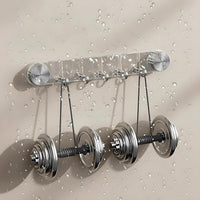 5 Hook Crystal Design Transparent Vacuum Suction Cup Wall Hook