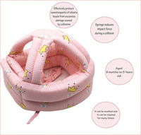 Baby head protector with adjustable headguard