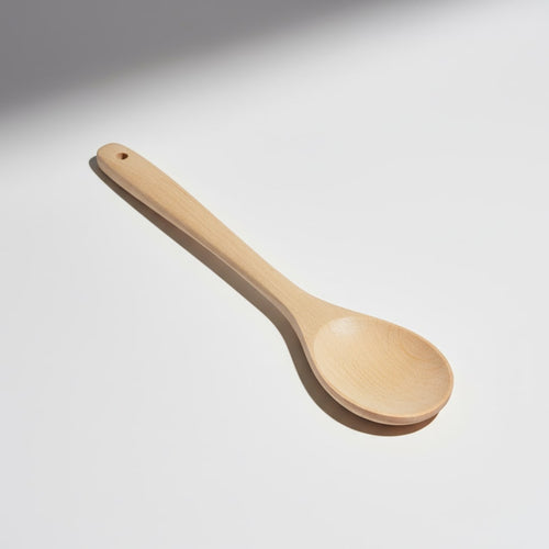 Cuillère de cuisine en bois de hêtre, long manche