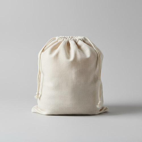 Sac à pain en coton avec cordon